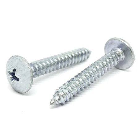 Boltsandnuts.Com Sheet Metal Screw, #10 x 1-1/4 in, Zinc Plated Steel Truss Head Phillips Drive, 85 PK 10D125PTHTSZ/AB-85